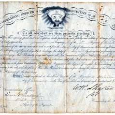 Appointment of George Singleton as sergeant in USCT regiment